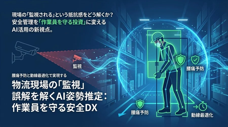 物流現場の「監視」誤解を解くAI姿勢推定：腰痛予防と動線最適化で実現する、作業員を守る安全DX