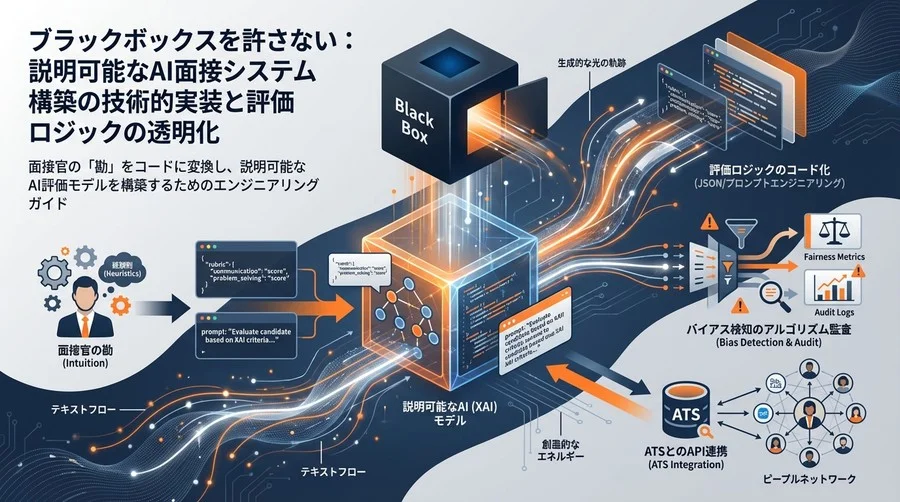 ブラックボックスを許さない：説明可能なAI面接システム構築の技術的実装と評価ロジックの透明化