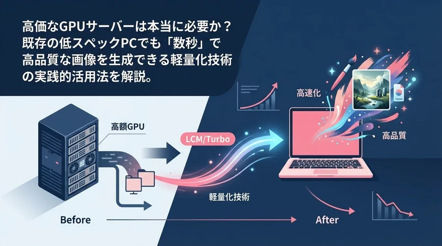 高額GPUは不要？低スペックPCでStable Diffusionを高速化するLCM/Turbo導入の全技術