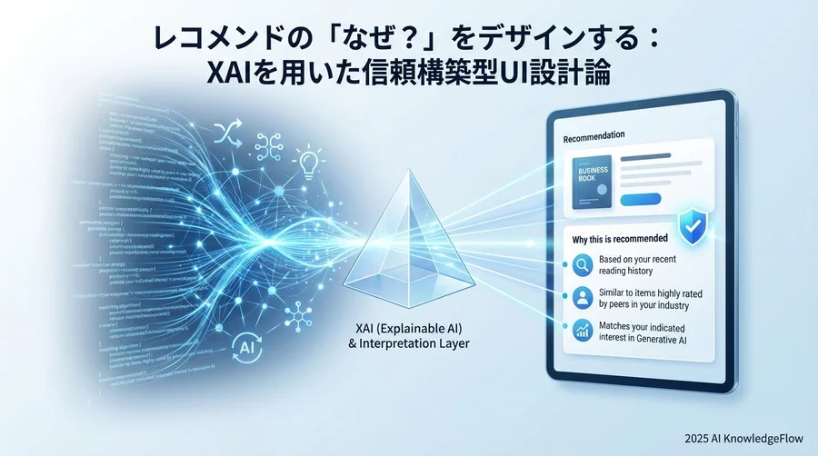 XAI（説明可能AI）をUXデザインに翻訳する3つの視点 - Section Image
