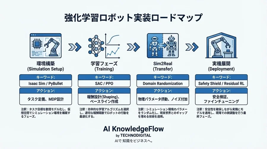 強化学習によるロボットアーム軌道計画：Sim2Realと報酬設計で実現する高速自動化の現場実装論 - Conclusion Image