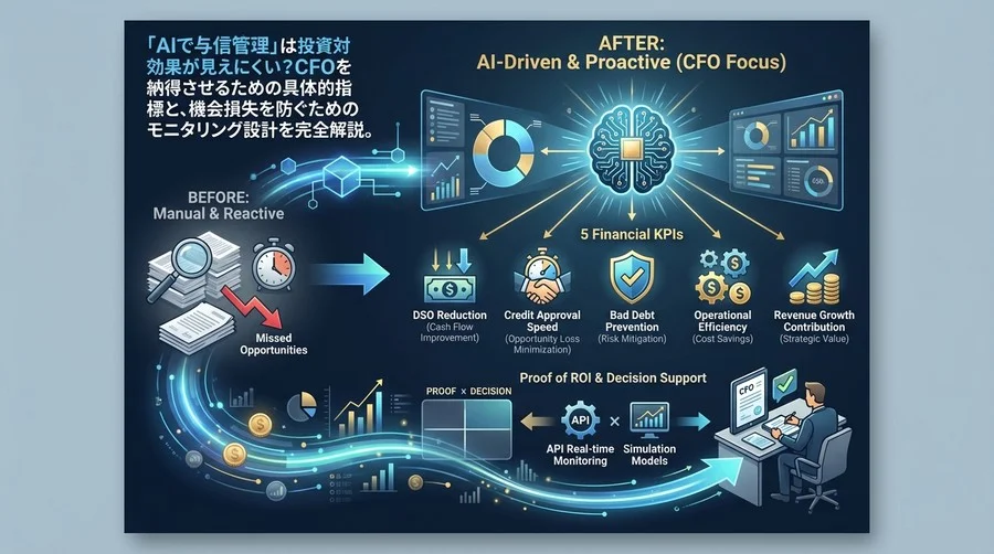 CFOを納得させる「攻めの与信管理AI」導入：ROIを証明する5つの財務KPIと機会損失の最小化