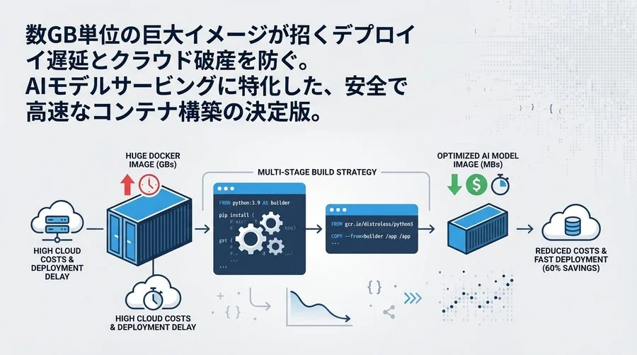 AIモデルサービングのDockerコストを60%削減するマルチステージビルド戦略
