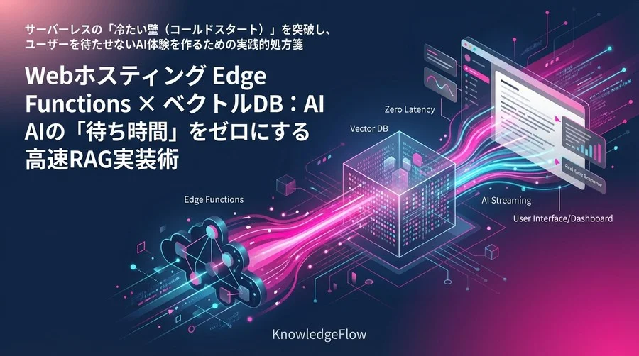 Vercel Edge Functions×ベクトルDB：AIの「待ち時間」をゼロにする高速RAG実装術