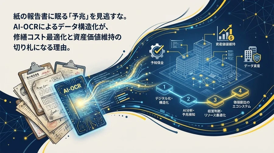 紙の報告書が資産価値を蝕む？AI-OCRで実現する「予知保全」経営への転換戦略