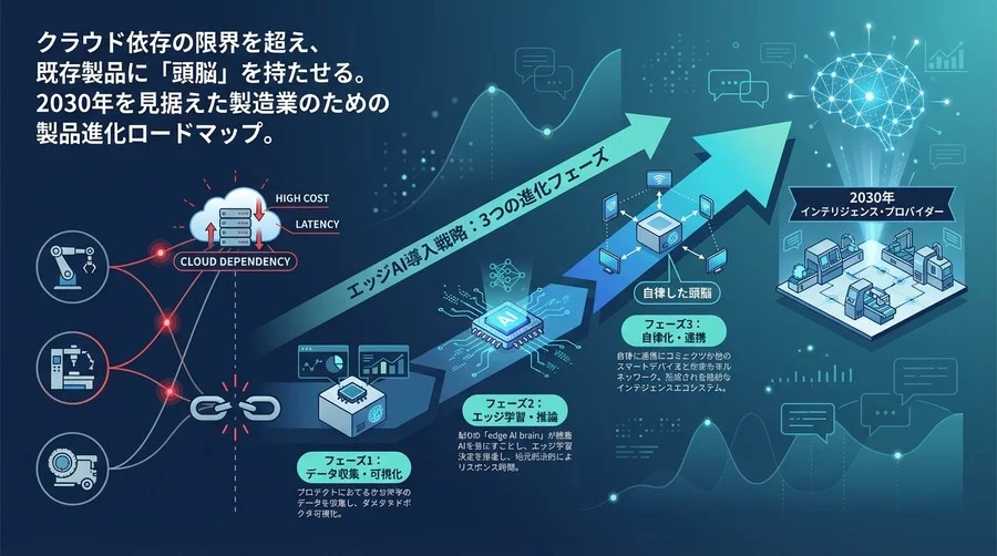 2030年の製造業を勝ち抜く「エッジAI」導入戦略：既存製品に“自律した頭脳”を実装する3つの進化フェーズ