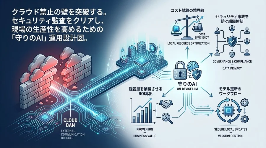 クラウド禁止の壁を越えるオンデバイスLLM運用設計図：セキュリティ監査を突破する「守りのAI」実装論