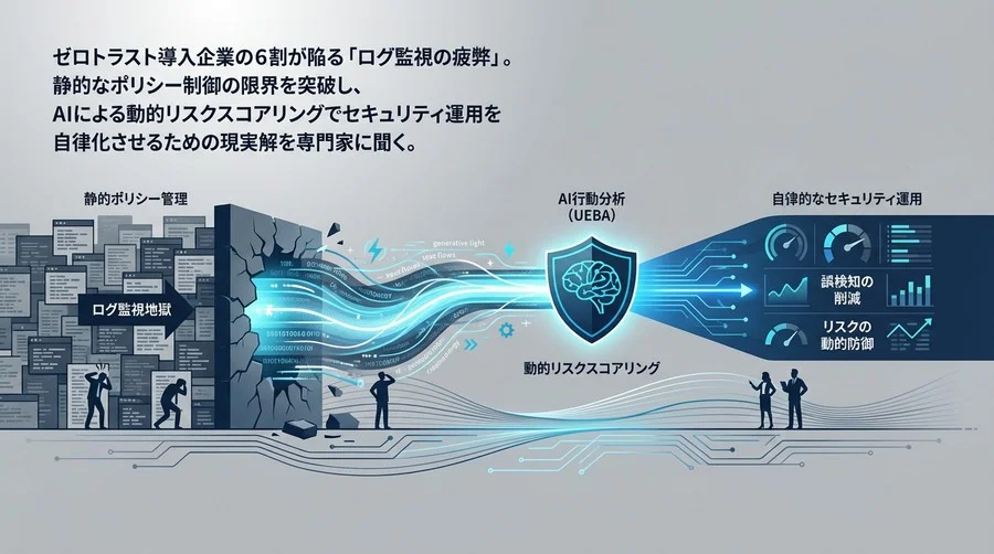 ゼロトラスト運用の「ログ監視地獄」を終わらせる：AI行動分析による動的防御の実装論