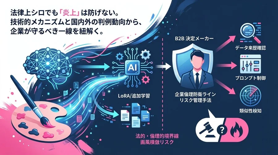 画風模倣はどこまで許されるか？AI学習の技術的境界と企業が策定すべき倫理的防衛ライン