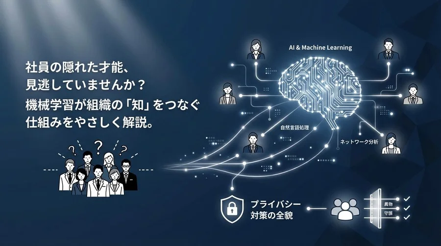 社内の「隠れエキスパート」を見逃すな。AIで組織の知をつなぐ仕組みとプライバシー対策の全貌