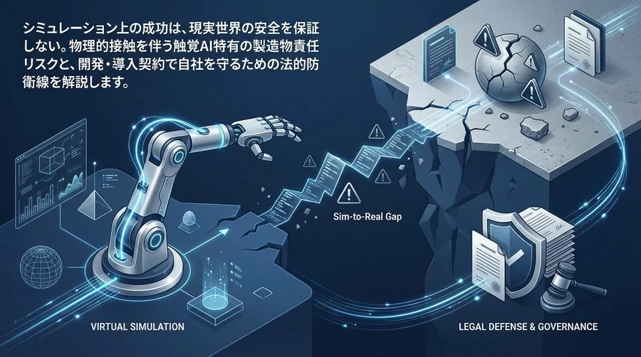 触覚AIの「指先」が招く製造物責任：Sim-to-Real誤差補正の法的死角と契約防衛術