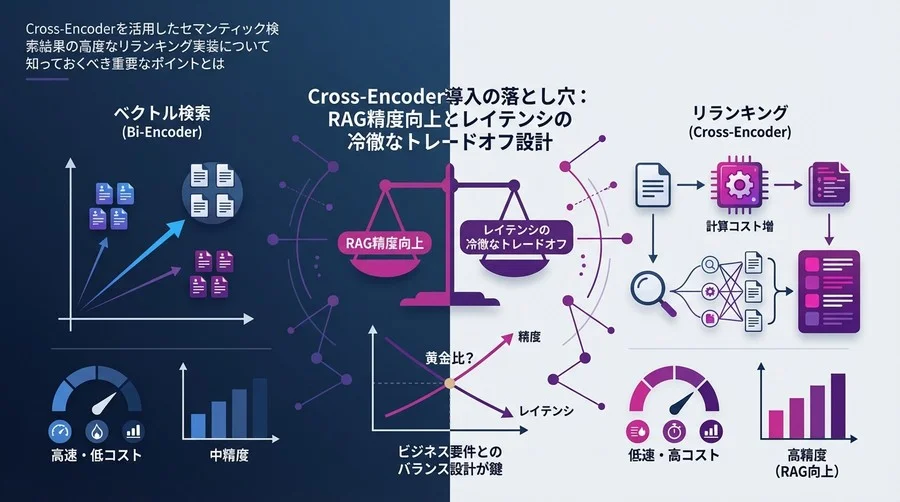 Cross-Encoder導入の落とし穴：RAG精度向上とレイテンシの冷徹なトレードオフ設計