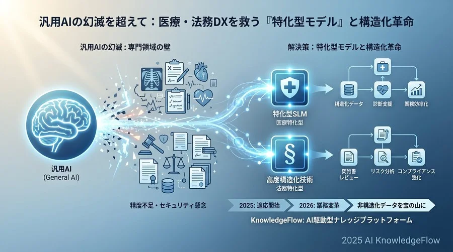 予測の根拠：汎用LLMから特化型SLM（Small Language Models）への回帰 - Section Image
