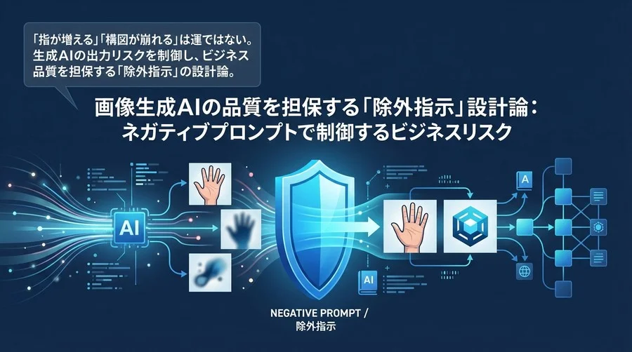 画像生成AIの品質を担保する「除外指示」設計論：ネガティブプロンプトで制御するビジネスリスク