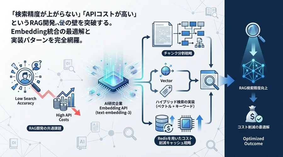 OpenAI Embedding API実装設計：RAG検索精度向上とコスト削減の最適解