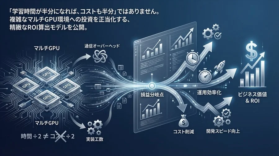 分散学習のROIを「正しく」算出する：マルチGPU投資がビジネス価値に変わる損益分岐点の見極め方