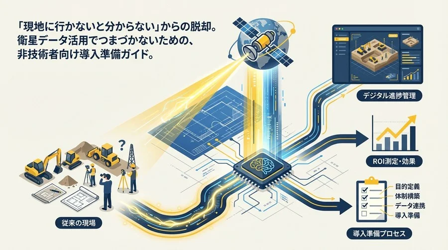 造成現場の「見えない」をなくす。衛星データ×AI導入で失敗しないための実務的準備ガイド