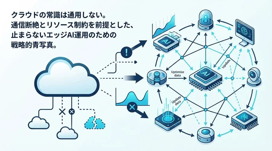 エッジMLOps構築の戦略的青写真：通信断絶とリソース制約を味方につける「自律分散型」アーキテクチャ