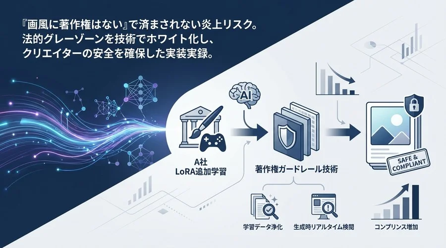「画風パクリ」と言わせないLoRA追加学習：A社が実装した著作権ガードレール技術全容