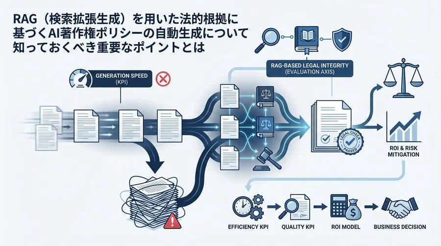 「生成速度」をKPIにするな：RAGによるAI著作権ポリシー自動生成の真の評価軸
