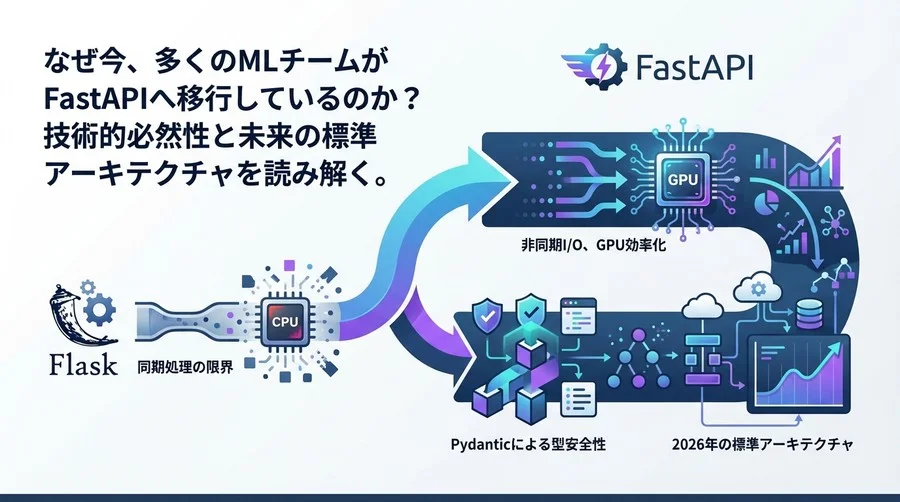 ML推論基盤のパラダイムシフト：Flaskを捨てFastAPIを選ぶ技術的必然性と2026年の標準