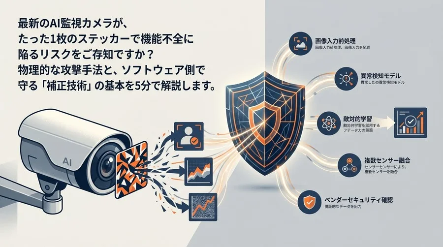 監視カメラがステッカー1枚で無力化？現場管理者が知るべき物理的AI攻撃と5つの補正対策