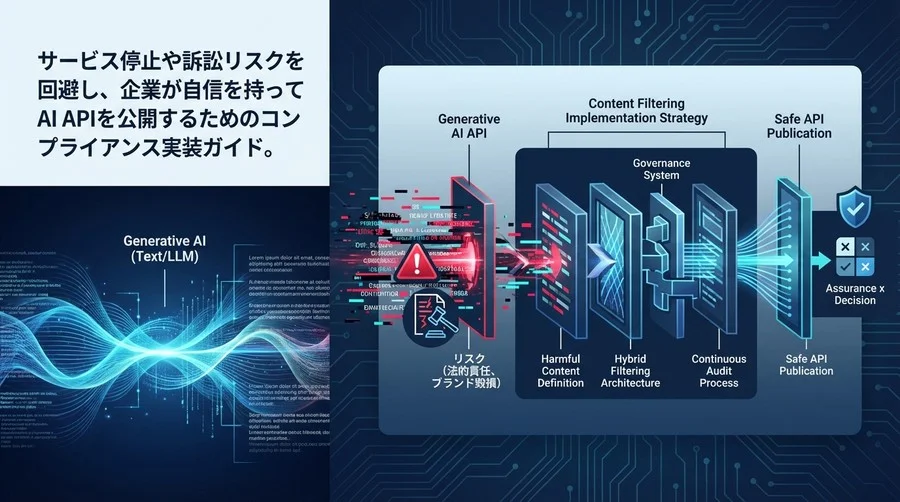 生成AI API公開の落とし穴：法的責任を回避するコンテンツフィルタリング実装戦略