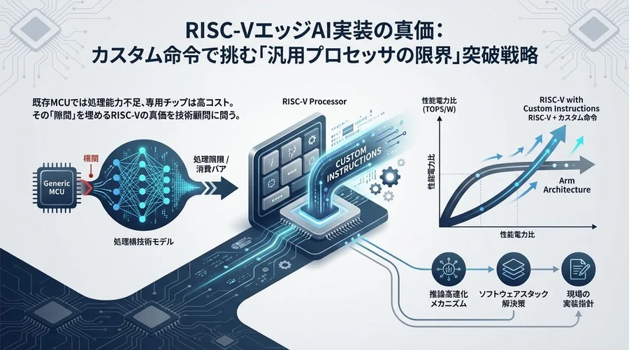 RISC-VエッジAI実装の真価：カスタム命令で挑む「汎用プロセッサの限界」突破戦略