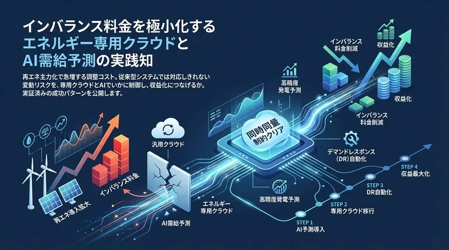インバランス料金を極小化するエネルギー専用クラウドとAI需給予測の実践知