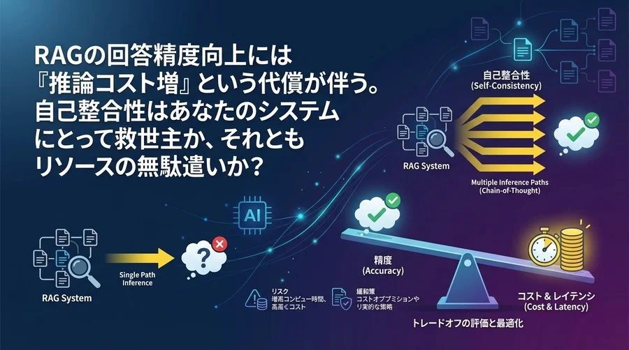 RAGの嘘を許容できるか？自己整合性（Self-Consistency）導入のコスト対効果とリスク評価