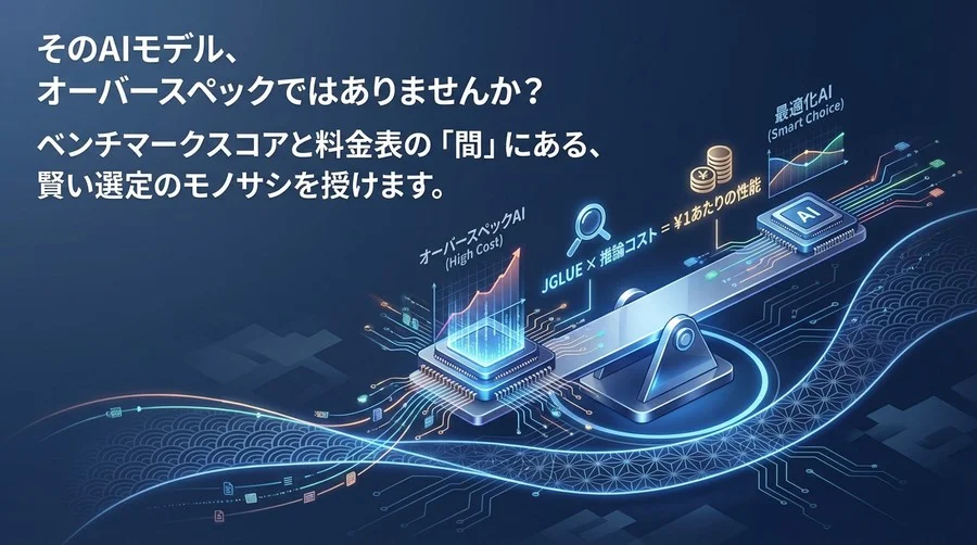 そのAI、オーバースペックでは？「1円あたりの性能」で選ぶ日本語LLM選定術