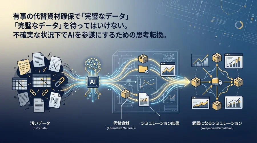 「汚いデータ」こそが武器になる—生成AIで実現する、有事の代替資材確保シミュレーション
