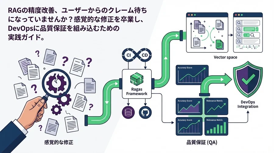 RAGの精度評価を自動化するRagas実践ガイド：感覚的な修正を卒業しDevOpsへ品質保証を組み込む