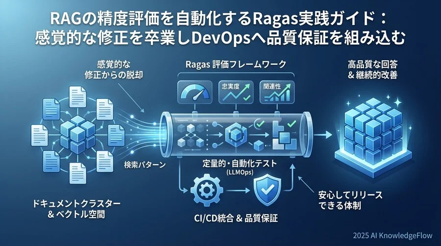 なぜAIにAIを評価させるのか：Ragasと「LLM-as-a-Judge」の信頼性 - Section Image